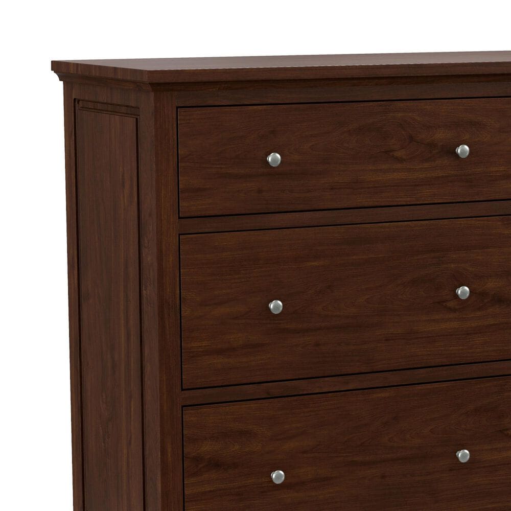 Archbold Furniture Heritage Queen Panel Bed with Dresser and Nightstands Bedroom Set in Brown Mahogany, , large