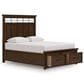 Ashley Taffenbrook Queen Storage Bed in Medium Brown, , large