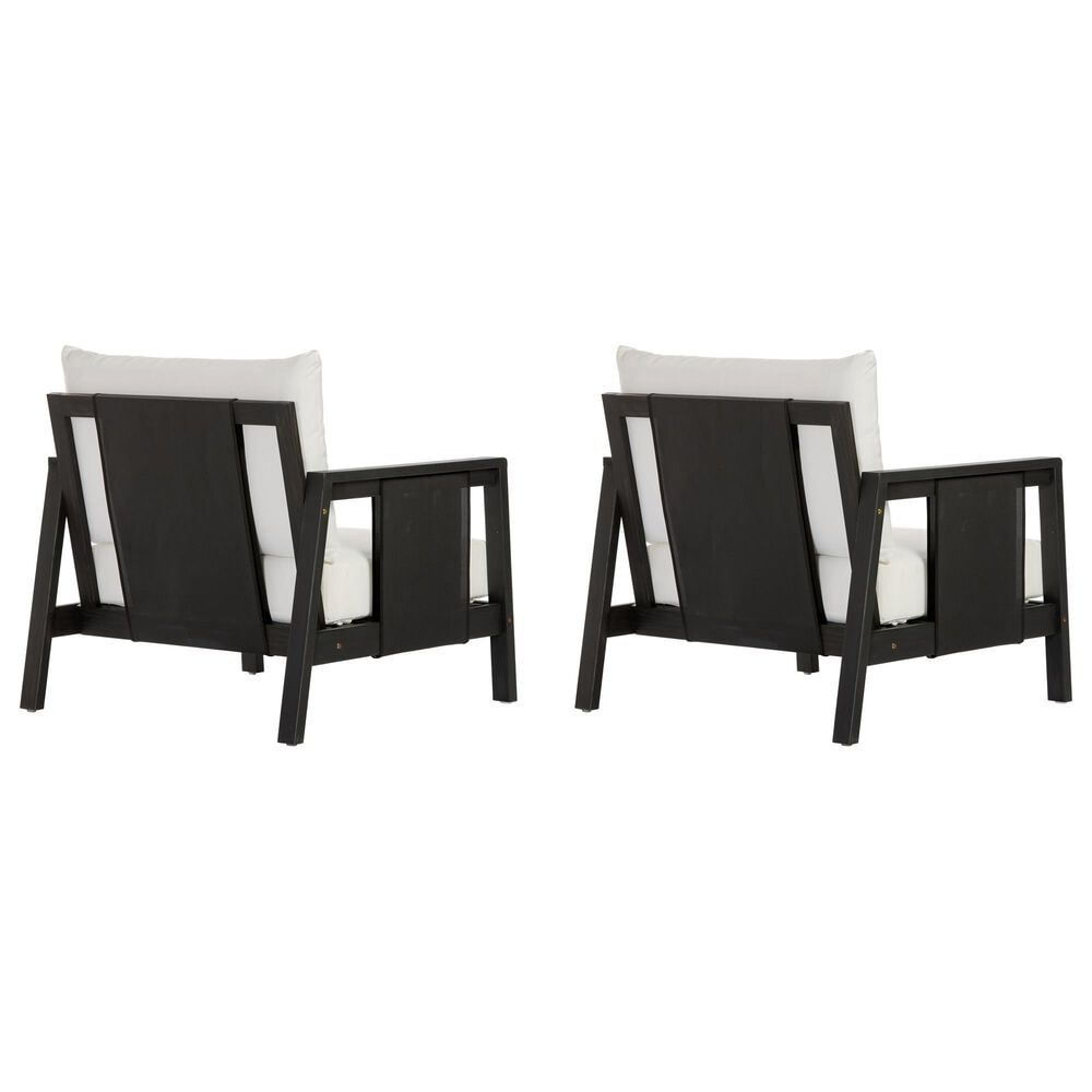 HOMLUX Outdoor Club Chair with Black Textilene Accents in White (Set of 2), , large