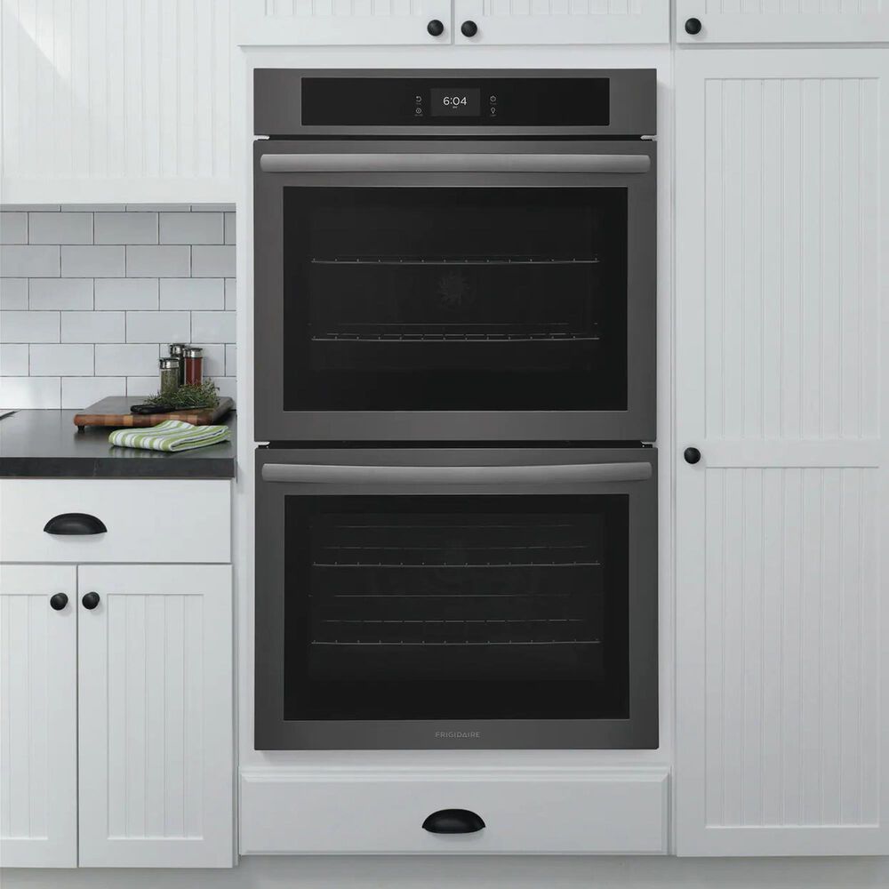 Frigidaire 30&quot; Double Electric Wall Oven with Fan Convection in Black Stainless Steel, , large