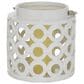 Maple and Jade 8" Circles Decorative Indoor/Outdoor Decorative Candle Lantern in Polished White and Silver, , large