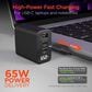 Hypercel SpeedBoost 65W Multi Travel Charger in Black, , large