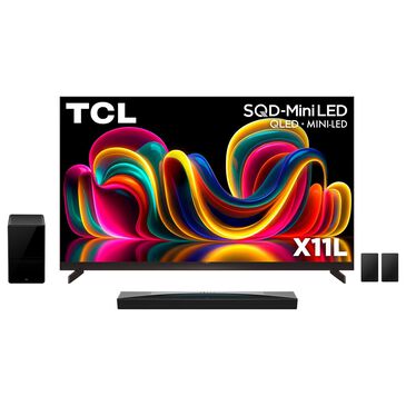 TCL 75" X11L Series 4K UHD HDR SQD-Mini LED - Smart Google TV with 7.1.4 Channel Soundbar System in Black, , large