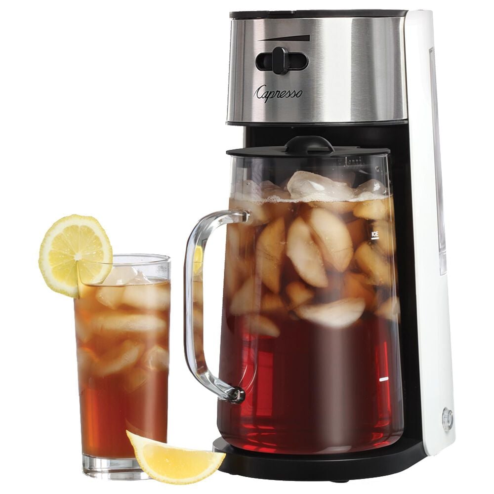 Jura 80 Oz Iced Tea Maker in Stainless Steel and White, , large