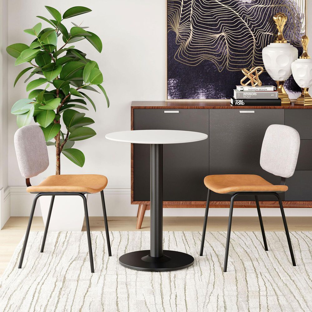 Zuo Modern Alto Bistro Table in White/Black, , large