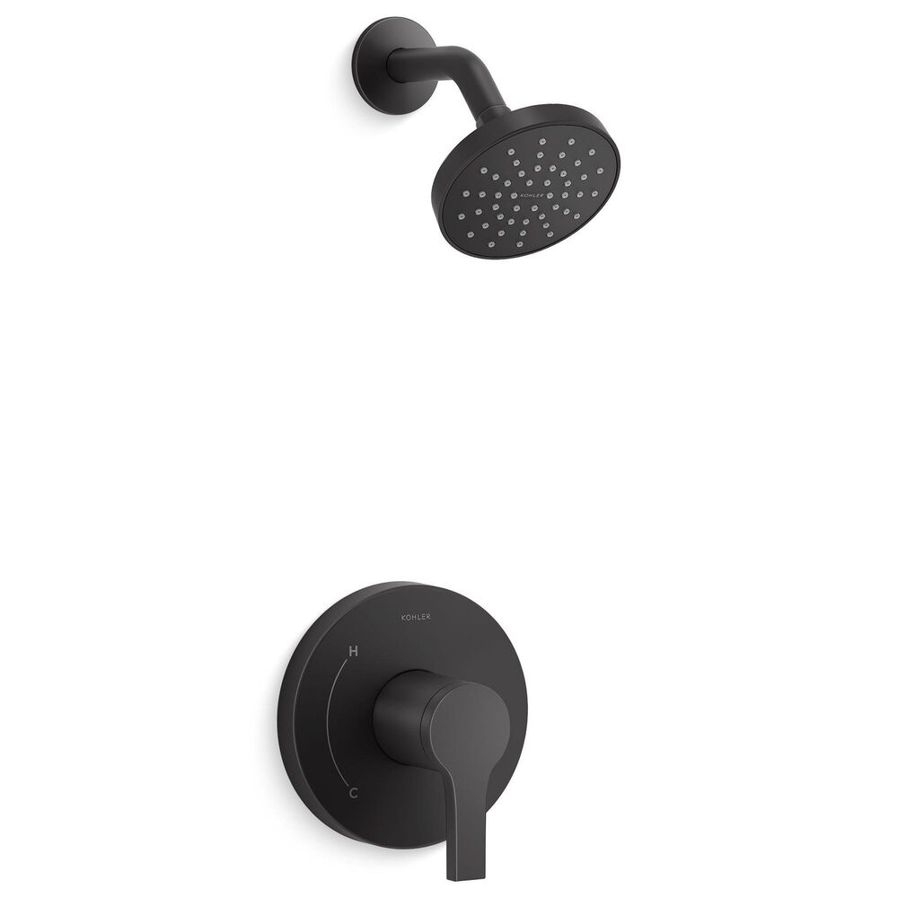 Kohler Elate Rite-Temp Shower Trim Kit in Matte Black, , large