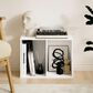 HOMLUX 2-Tier Cube Compact Storage Shelf Organizer Bookcase in White, , large