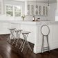 Timberlake 24" Folding Heavy Duty Stool in White and Gray, , large