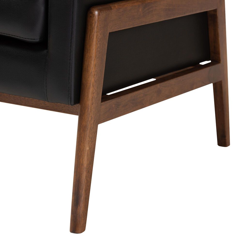 Baxton Studio Perris Lounge Chair in Black, , large