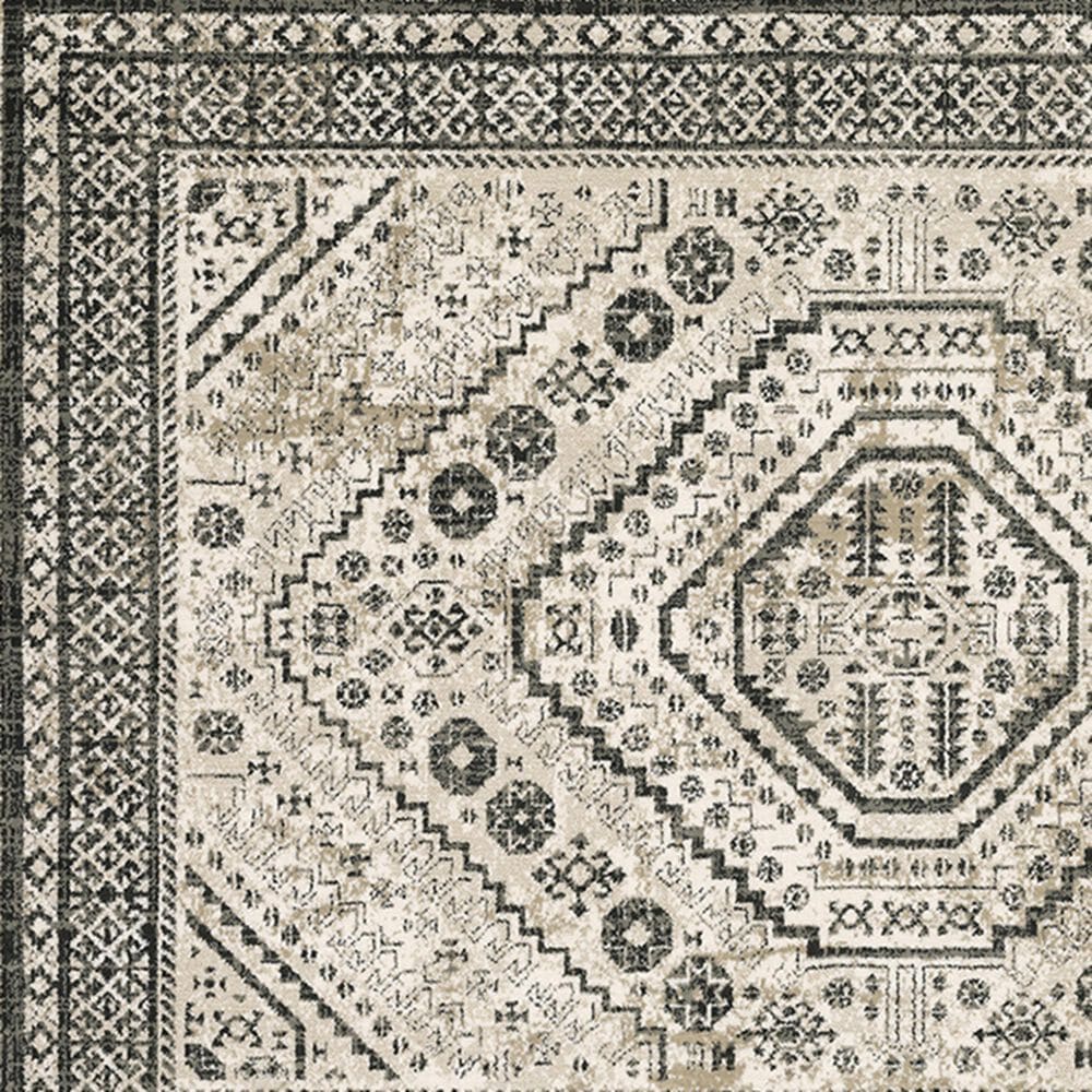 Oriental Weavers Georgia Medallion 659C0 5&#39;3&quot; x 7&#39;3&quot; Ivory and Gray Area Rug, , large