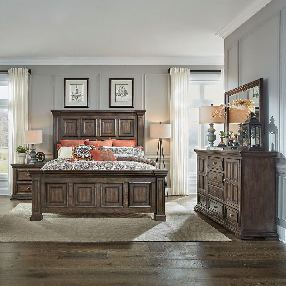 Liberty Furniture Big Valley 6-Drawer Dresser in Brownstone, , large
