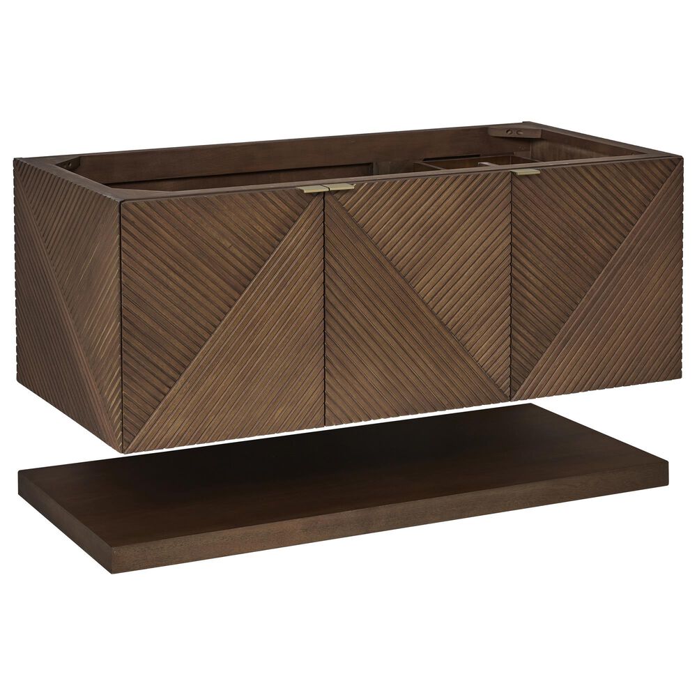 James Martin Marcello 48" Single Bathroom Vanity in Chestnut with 3 cm Tajnar Eclos Top and Rectangular Sink, , large