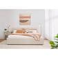 Urban Home Louis Queen Upholstered Platform Sleigh Bed in Natural Linen, , large