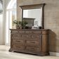New Heritage Design Mar Vista Dresser Mirror in Rich Walnut, , large