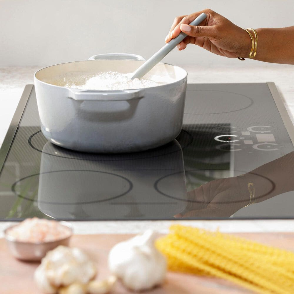 Cafe 2-Piece Kitchen Package with Matte Black 30" Smart Built-In Convection Double Wall Oven and Stainless Steel 36" Touch Control Induction Cooktop, , large