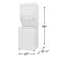 Frigidaire 3.9 Cu Ft Washer and 5.5 Cu Ft Dryer Electric Stacked Laundry in White, , large
