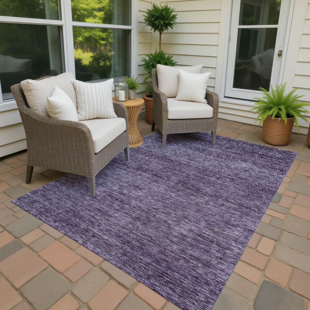 Dalyn Rug Company Soft Essentials Solid Plum 9' x 12' Indoor/Outdoor Area Rug, , large