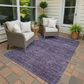 Dalyn Rug Company Soft Essentials Solid Plum 9" x 12" Indoor/Outdoor Area Rug, , large