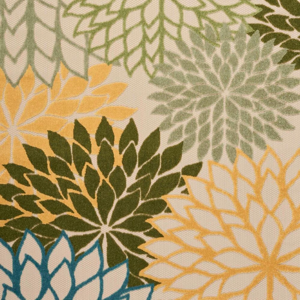 Nourison Aloha Floral 6&#39; x 9&#39; Green and Multicolor Indoor/Outdoor Area Rug, , large