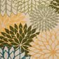 Nourison Aloha Floral 6" x 9" Green and Multicolor Indoor/Outdoor Area Rug, , large
