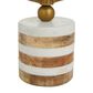 Maple and Jade 8" x 16" Globe in Turquoise, Green, Brass and Natural, , large