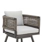 Blue River Alegria Patio Swivel Counter Height Bar Stool with Light Gray Cushion in Black, , large