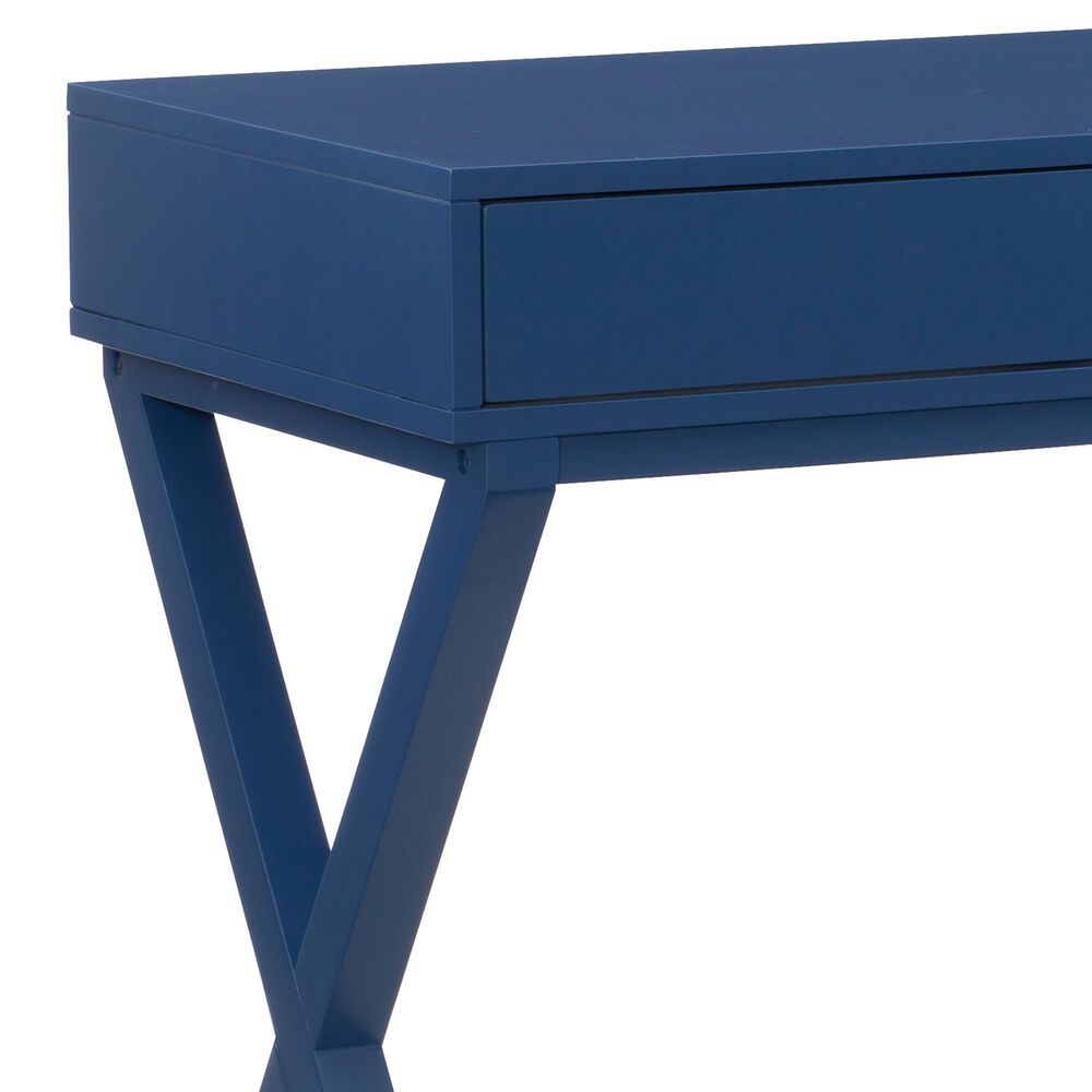 Linon Home Decor Peggy Side Storage Desk in Navy, , large