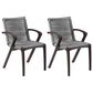 Blue River Nabila Outdoor Dining Chair with Gray Rope in Dark Earth (Set of 2), , large