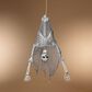 The Gerson Company Lighted Hanging Upside Down Skeleton in White, , large