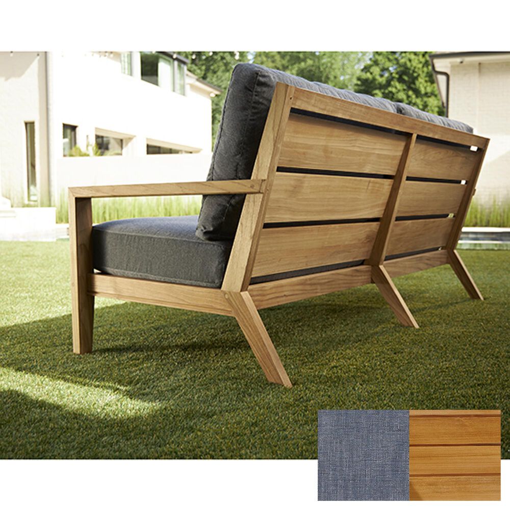 Venture Carlsbad Stationary Sofa in Natural Teak, , large
