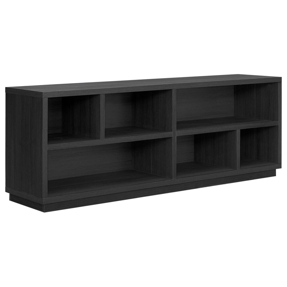 Hudson and Canal Bowman 70" TV Stand in Charcoal Gray, , large