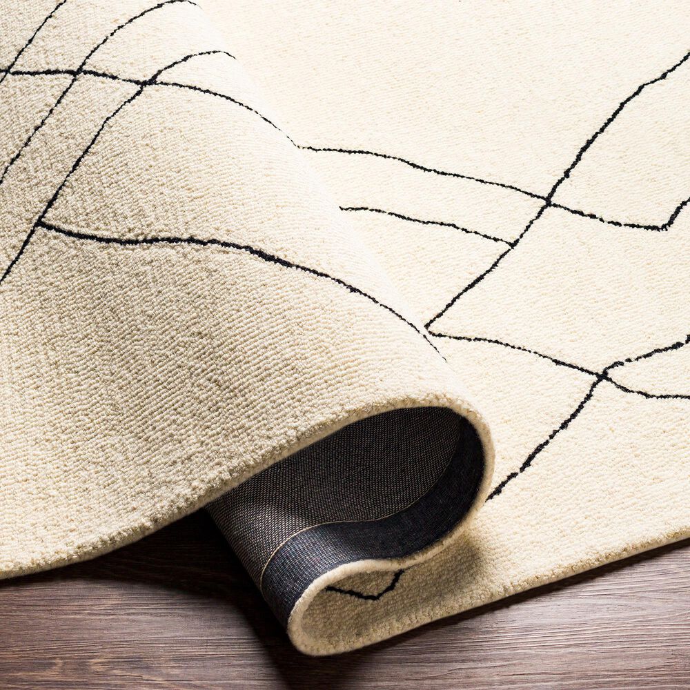 Surya Arsenal 9&#39; x 12&#39; Cream and Black Area Rug, , large