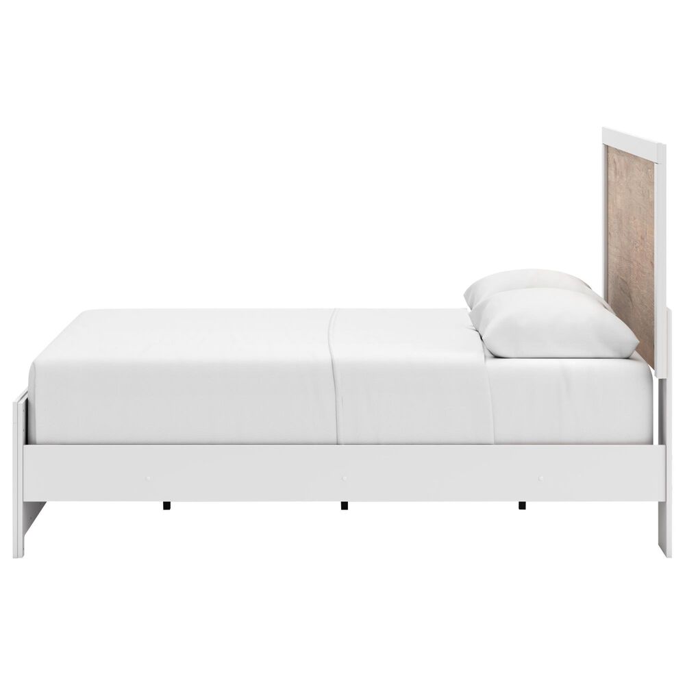 Ashley Charbitt Queen Panel Bed in Brown and Matte White, , large