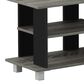 HOMLUX 31.5" Entertainment Center TV Stand with Bin Drawers in French Oak Grey and Black, , large