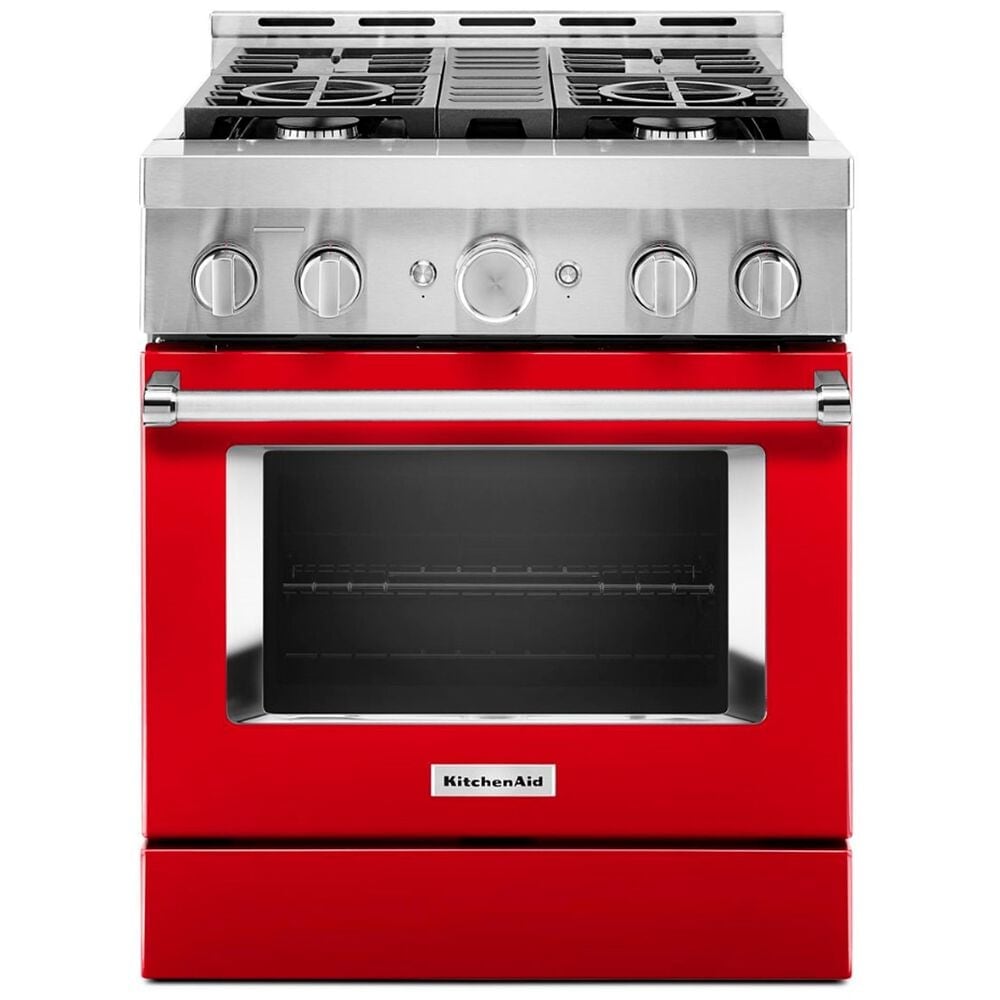 KitchenAid 4.1 Cu. Ft. Freestanding Gas Range with True Convection in Passion Red, , large