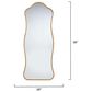 Splendor Living Alabaster Wavy Floor Mirror in Antique Brass, , large