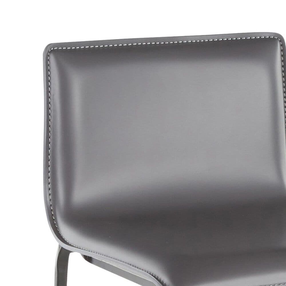 Lumisource Mara Counter Stool with Grey Cushion in Black &#40;Set of 2&#41;, , large