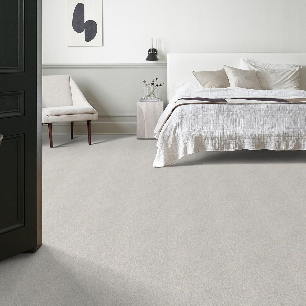 Shaw Tonal Comfort Blue Carpet in Morning Dew, , large