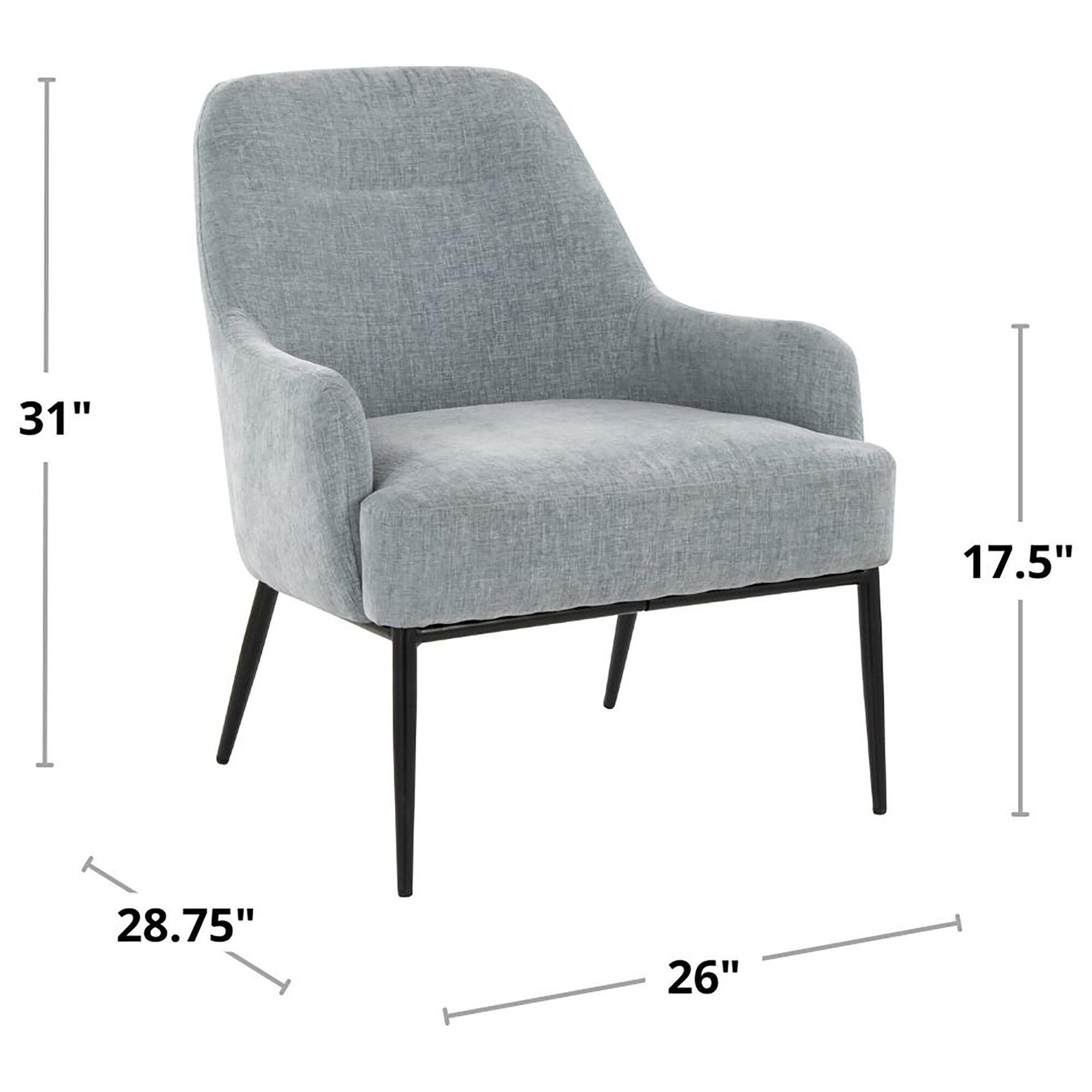 LumiSource Marcel Accent Chair in Light Blue