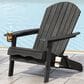 Hearth and Haven Bellwood Outdoor Folding Adirondack Chair in Dark Grey, , large