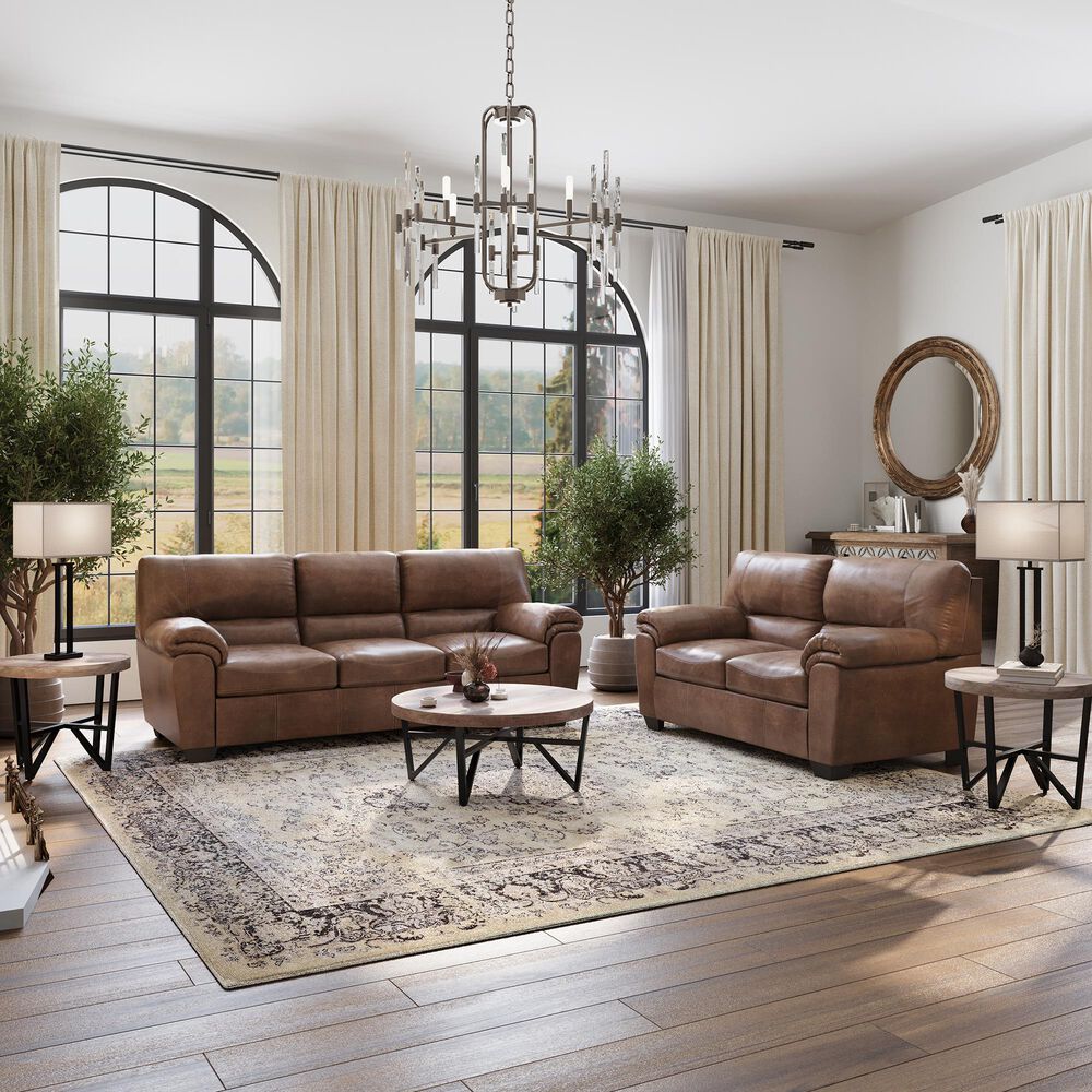 Ashley 7-Piece Living Room Set in Coffee, , large