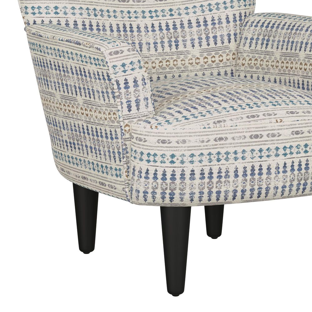 Emerald Home Furnishings Flower Power Accent Chair in Blue Cadet, , large