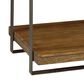 Hekman Bedford Park Iron Strap End Table with Drawer in Brown and Black, , large