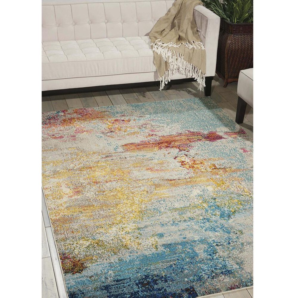 Nourison Celestial CES02 2&#39;2&quot; x 3&#39;9&quot; Sealife Area Rug, , large