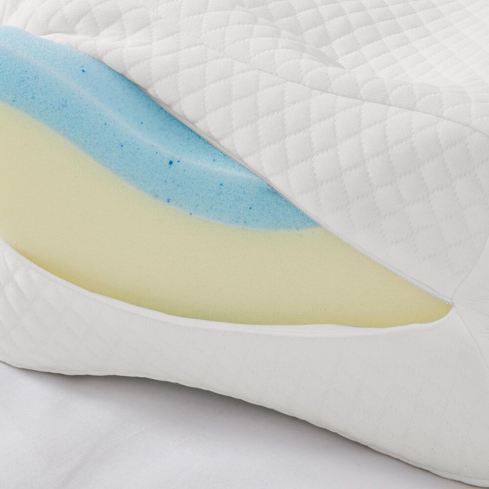 Hampton Park Memory Foam Memory Foam Knee Pillow in White, , large