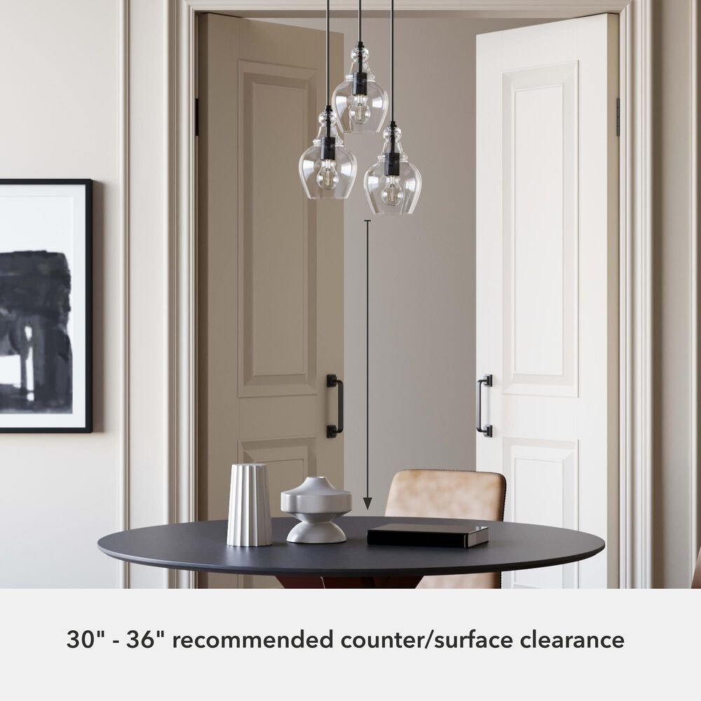 Hunter Maple Park 14&quot; 3-Light Cluster in Noble Bronze, , large