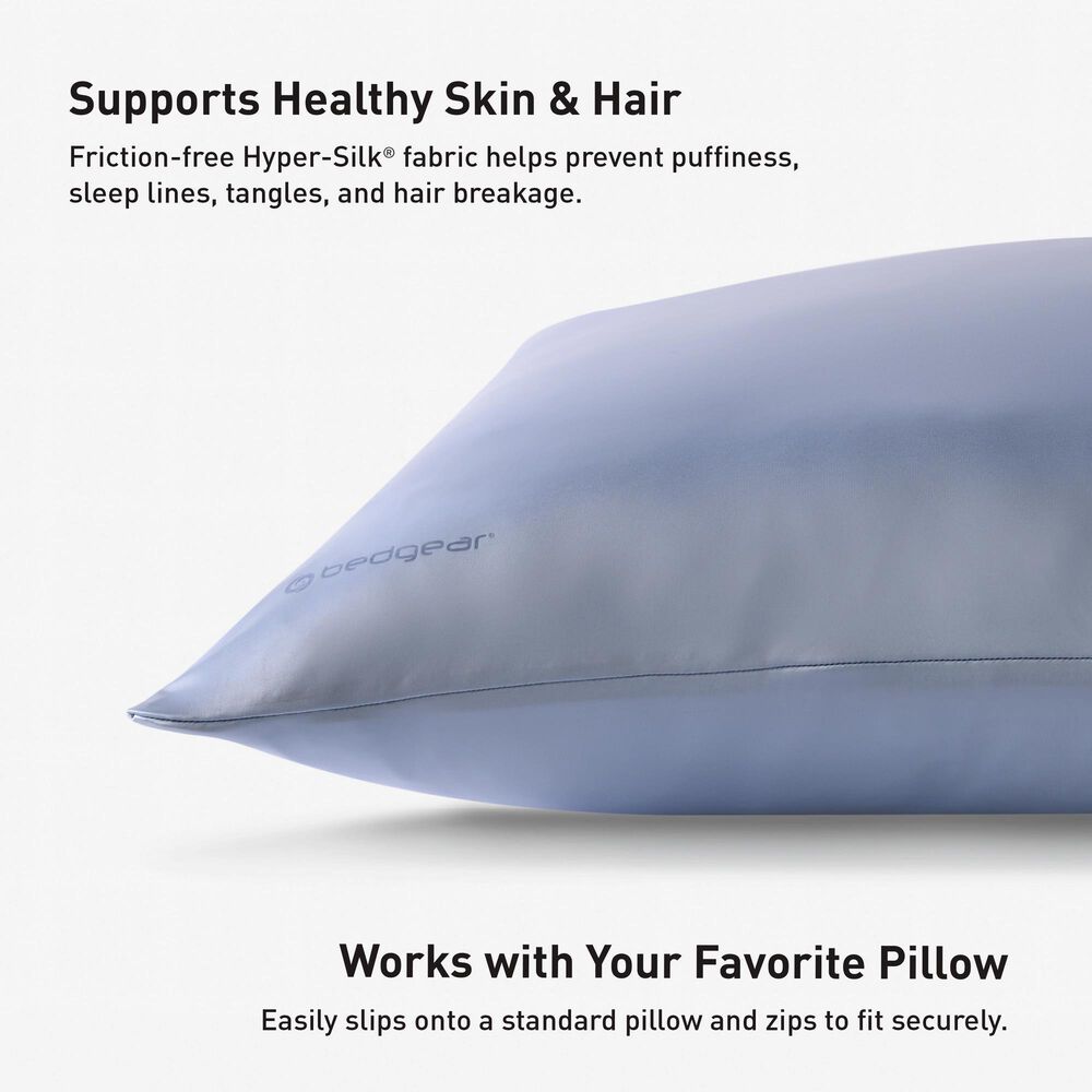 Bedgear Hyper-Silk Queen Performance Pillowcase in Misty Blue, , large