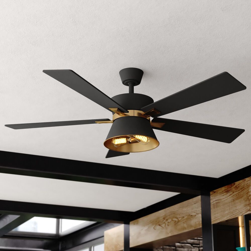 Vaxcel Scottsdale 52" LED Ceiling Fan in Black and Gold, , large