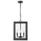 Golden Lighting Tribeca 4-Light Outdoor Pendant in Natural Black with Clear Glass, , large