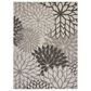 Nourison Aloha 7" x 10" Silver and Grey Indoor/Outdoor Area Rug, , large